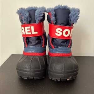 Sorel Kids' snow Boots - Navy and Red